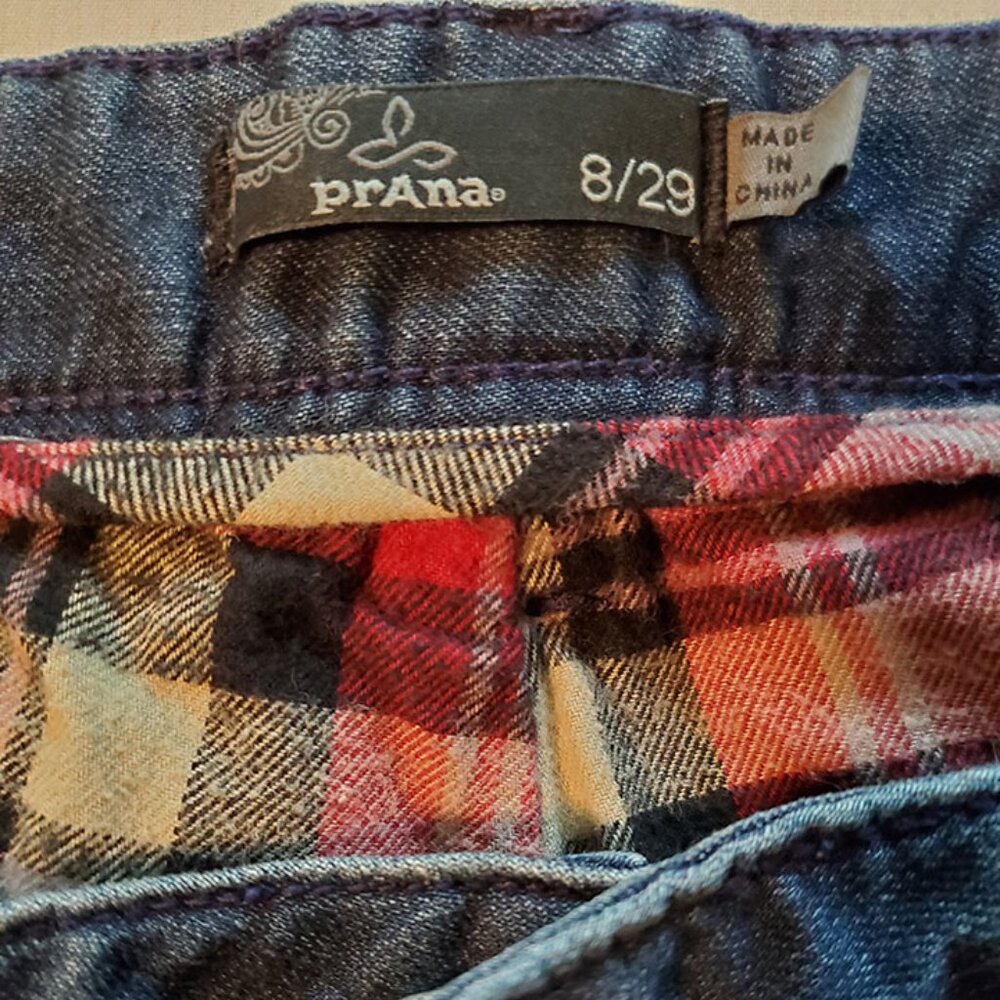 Prana stretchy flannel lined jeans